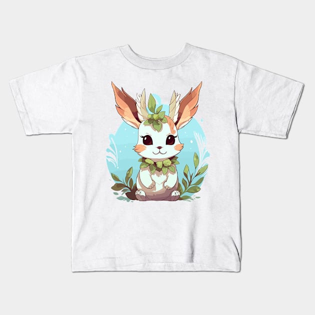 White Jacalope Kids T-Shirt by JessCrafts